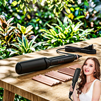 Lisseur à cheveux en céramique de 1,5 pouce avec 4 plaques interchangeables, 4 températures, cordon d'alimentation, fabricant OEM/ODM, lisseur à cheveux personnalisé