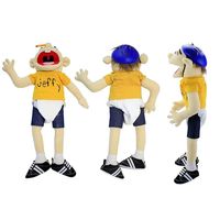 Expédition rapide 30cm grand Jeffy garçon marionnette à main enfants poupée douce talk show accessoires de fête poupée de noël jouets en peluche marionnette enfants Gi