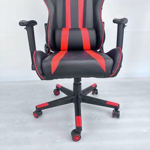 かわいい猫版ゲーマーシラスPuレザー人間工学に基づいたコンピューターチェアピンクハローキティゲーミングチェア、フットレスト付き - Product Image 2