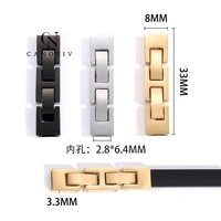 Fermoirs de bracelet en acier inoxydable de haute qualité, dorés/noirs/argentés, pour la fabrication de bijoux, connecteurs DIY