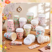 Gobelets à café personnalisés en papier kraft simple paroi, biodégradables, écologiques, jetables, avec estampage pour café à emporter, fêtes de Noël
