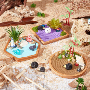 Kit de Jardin Zen Miniature Japonais, <span class=keywords><strong>Bac</strong></span> <span class=keywords><strong>à</strong></span> <span class=keywords><strong>Sable</strong></span>, Décorations, Mini Accessoires de Jardin Zen pour la Maison et le Bureau - Product Image 4