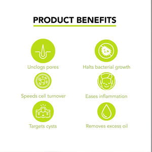 <span class=keywords><strong>Nettoyant</strong></span> pour le visage au peroxyde de benzoyle OEM ODM 10% Nettoyage en profondeur de l'acné Enlever la peau morte Nettoyage des pores Nettoyage du visage Contrôle de l'huile Soins du visage - Product Image 4