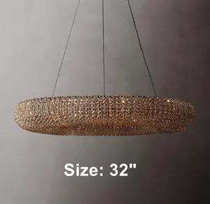 Wholesale Modern Luxury Round Crystal Chandelier Pendant Light