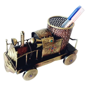 Best selling Modern Multicolor Mini <b>Engine</b> Pen <b>Stand</b> Elegant Handpainted Iron Decorative Desk Organizer Stylish Pen Holder Gift - Product Image 3