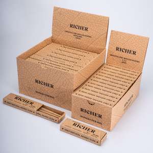 Papiers à rouler pré-roulés bruns non blanchis de marque 109 avec embout en papier, boîte en vrac de 1000 pièces par étui - Product Image 6