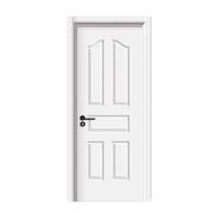 Porte de chambre en bois de haute qualité, design moderne, texture linéaire MDF blanc pur, insonorisée, pour décoration intérieure