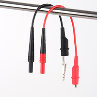 ETA4501F Fiche banane à pince crocodile cordon de test 4mm prise droite fil de connexion en silicone expérimental