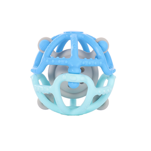 Produit unisexe en silicone pour bébés, <span class=keywords><strong>hochet</strong></span> en forme de boule, jouet à mâcher, doux et confortable, équipement d'alimentation sensorielle - Product Image 4