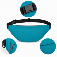 Sac banane personnalisé, sac de ceinture en nylon avec impression sur mesure, sac de hanche imperméable, vente en gros, fabricant OEM