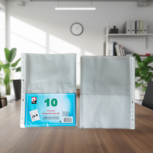 Erpsl - Paquete de 10 Fundas Transparentes para Documentos de Plástico de 16 Orificios y 10 Micras, Tamaño A4, Accesorio para Carpeta de Archivos - Product Image 3