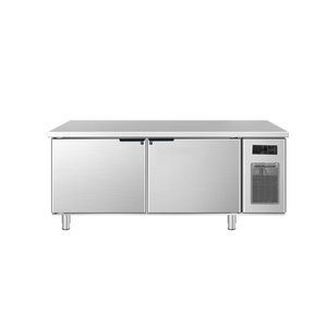 Congelador de Acero Inoxidable con Doble Puerta, Refrigerador Comercial de Exhibición para Tiendas de Té con Leche - Product Image 2