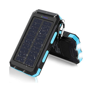 Cargador <span class=keywords><strong>Solar</strong></span> Impermeable para Teléfono, Banco de Energía de 20000mAh con Carga Rápida de 20W, Entrada Micro USB y Pantalla LED - Product Image 1