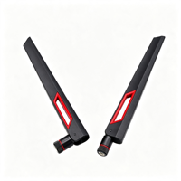 Antenne WiFi omnidirectionnelle pliable double bande 2.4G/5.8G à gain élevé, antenne de carte réseau pour routeur, connecteur SMA