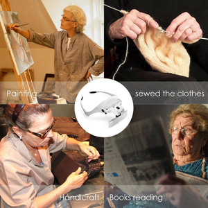 1.0X 1.5X 2.0X 2.5X 3.5X Có Thể Điều Chỉnh 5 Ống Kính Loupe <span class=keywords><strong>LED</strong></span> Headband Ánh Sáng Magnifier Glass <span class=keywords><strong>LED</strong></span> Magnifying Kính Với Đèn - Product Image 6