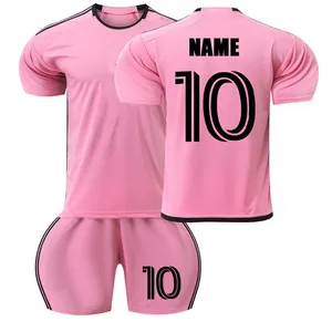 24-25 stagione ultimo design nazionale e giocatore di club versione rosa maglia da calcio logo personalizzato sublimazione maglia da calcio