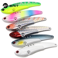 Hohe Quality13-30g18g 25g Big Gram Heavy Metal Blade VIB Angeln Vib Köder Harter Köder mit Feder Blut Slot Haken für das Seefischen