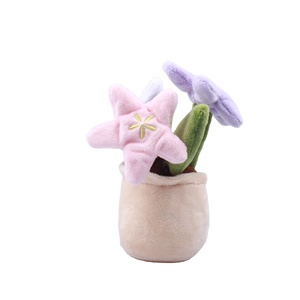 Kawaii Personalizado Recheado Brinquedos De Pelúcia Damasco Flor Flores Simulado Planta Em Vaso para Crianças Home Office Decoração Stress Relief - Product Image 1