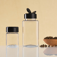Bouteille de stockage vide en PET de 60 ml et 200 ml pour assaisonnements, avec étiquette personnalisée, pour l'emballage de poudres d'épices et d'herbes aromatiques - Vente en gros