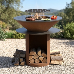 Brasero Barbecue Extérieur Europe <span class=keywords><strong>en</strong></span> Acier Corten Foyer BBQ - Product Image 5