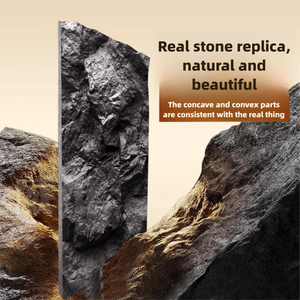 Cổ phiếu có sẵn PU Mountain Rock Bảng điều chỉnh trọng lượng nhẹ Faux đá Veneer cho khách sạn tính năng tường - Product Image 3