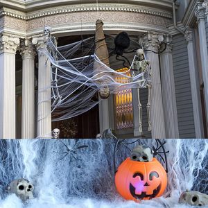 Tessuto Spaventoso per Halloween da 600g, Rete Elastica a Forma di <span class=keywords><strong>Ragnatela</strong></span> per Decorazioni di Feste e Case Infestate - Product Image 3