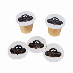 Custom Seal Smooth Wall Disposable Aluminum Foil Empty Coffee Capsules With Lids