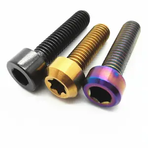 Venta caliente pernos de titanio M5x12mm y M5x15mm tornillo de cabeza de paraguas Torx para piezas de bicicleta de motocicleta