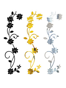 Fiore 3D acrilico <span class=keywords><strong>adesivi</strong></span> da <span class=keywords><strong>parete</strong></span> acrilico camera da <span class=keywords><strong>letto</strong></span> specchio adesivo da <span class=keywords><strong>parete</strong></span> specchio oro specchio adesivo da <span class=keywords><strong>parete</strong></span> per la decorazione d'interni - Product Image 6