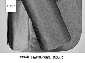 Traje de <span class=keywords><strong>Hombre</strong></span> Gris Plateado de 2 Piezas, Blazer y Pantalones Formales, Trajes <span class=keywords><strong>para</strong></span> Bodas y Fiestas de Negocios, Ropa de Moda <span class=keywords><strong>para</strong></span> <span class=keywords><strong>Hombre</strong></span>, Atuendo de Caballero - Product Image 5