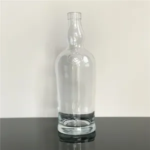 750毫升玻璃酒酒精瓶，用于威士忌、白兰地、苏格兰威士忌、波旁威士忌