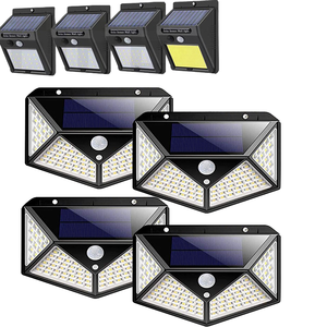 High Quality 100 LED <b>Solar</b> Panel <b>Powered</b> Wall <b>Lamp</b> 3 Modes PIR Motion Sensor IP65 Waterproof Garden Lights PC ROHS Certified - Product Image 4