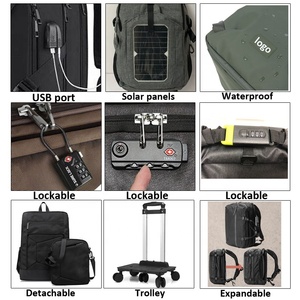 Multi <strong>Pockets</strong> Bookbag School College Work Casual Sports <strong>Backpack</strong> Laptop Bag Custom Large Travel <strong>Backpack</strong> <strong>with</strong> <strong>Secret</strong> Compartment - Product Image 6