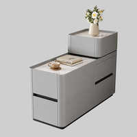Nouvelle armoire latérale intelligente pour canapé : chariot à thé mobile moderne, minimaliste et multifonctionnel avec rangement compact et design étroit