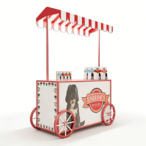 Exhibidor de Accesorios para Mascotas con Ganchos, Armarios y Ruedas para Tienda de Mascotas - Product Image 2