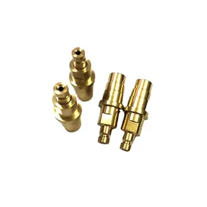 OEM CNC Brass Turning Parts For Car Gauges Temperature Sensor Housing