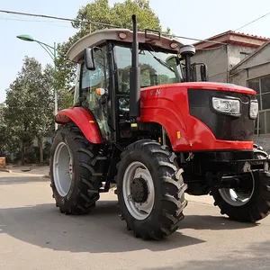 Çin sıcak satış 130 HP çiftlik traktörü tarım makinesi büyük QLN-1304 tekerlek tarım traktör Ridger pulluk ile peru'da