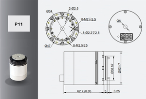มอเตอร์เกียร์แรงบิดสูงรอบต่ำสำหรับหุ่นยนต์ฮิวแมนนอยด์ ตัวกระตุ้นสำหรับหุ่นยนต์สี่ขา - Product Image 3