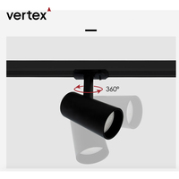 Spot LED COB 8W 210~230V Ra>90 5000K en aluminium noir, ensemble de 3 spots LED modernes pour hôtel