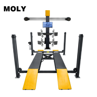 MOLY Tam Set Lastik Değiştirme Makinesi Kombosu Tekerlek Hizalama Dört Kolonlu Araç Kaldırıcı 4 Direkli Araç Liftleri Atölye İçin İkincil Kriko ile