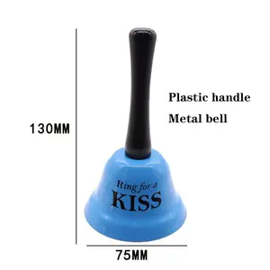 Custom Logo Handle Desk Bell Kiss Call Bell Cute Party Toy Ring For Hand Bell