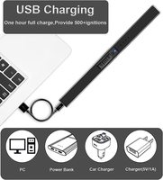 Coupe-vent sans flamme Arc Plasma Briquets électroniques rechargeables Briquet à bougie électrique Usb