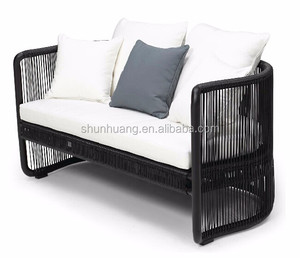 Muebles de aluminio para exteriores, juego de sofá <span class=keywords><strong>Terence</strong></span>, patio, sofá seccional, conversación para impermeable, PE, ratán, balcón, sofás de jardín - Product Image 6