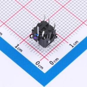 TSL06131-090B330BE-1D01 Tactile Switch Through hole-7P,6x6mm Switch Single Pole Single Throw Rectangle Button 1.8N 6mm - Product Image 2