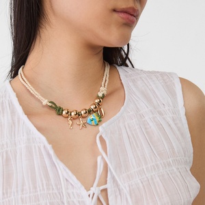 สร้อยคอเชือกสแตนเลสชุบทองสานด้วยมือ สไตล์พุทธศาสนา สำหรับผู้หญิง ใส่ในช่วงฤดูร้อน วันหยุด หรือทำเป็นจี้ DIY ดีไซน์โดดเด่น - Product Image 3