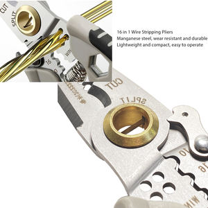 Pince à dénuder manuelle multifonction OEM métrique 7 pouces en acier inoxydable, coupe-câble et outil de sertissage pour le bricolage - Product Image 3