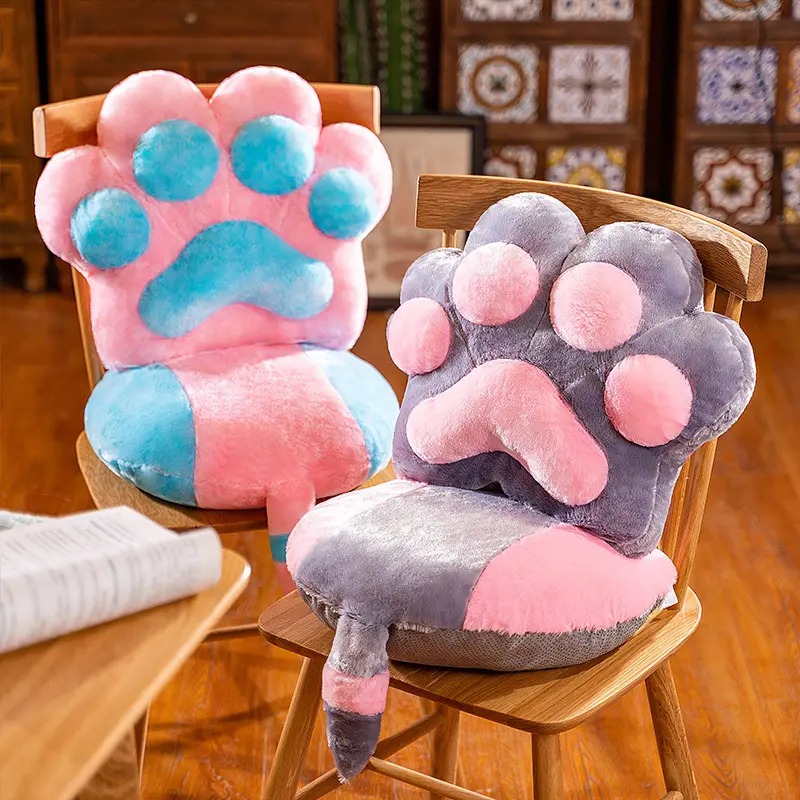 Cat Paw Pillow super soft plush toy custom kawaii cute cat paw back pillows plush Cat Paw Cushion