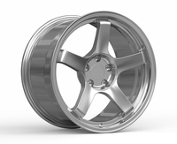 Nouvelles jantes de voiture AMG Weiya en alliage d'aluminium forgé en deux parties, 18-20 pouces, 8J, polies à haute brillance, avec lèvre brossée