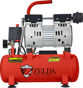 ZELDA ZD8001-9L Industrial 220V 8 <b>Bar</b> Oil-Free Silent Air Pump Compressor Portable Air Cooled Motor Customizable OEM for Sale - Product Image 1