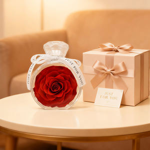 ดอกกุหลาบนิรันดร์ วันวาเลนไทน์ ดอกไม้อมตะ ดอกกุหลาบคงทนตลอดกาล บรรจุในกล่องขวดน้ำหอมอะคริลิก - Product Image 3